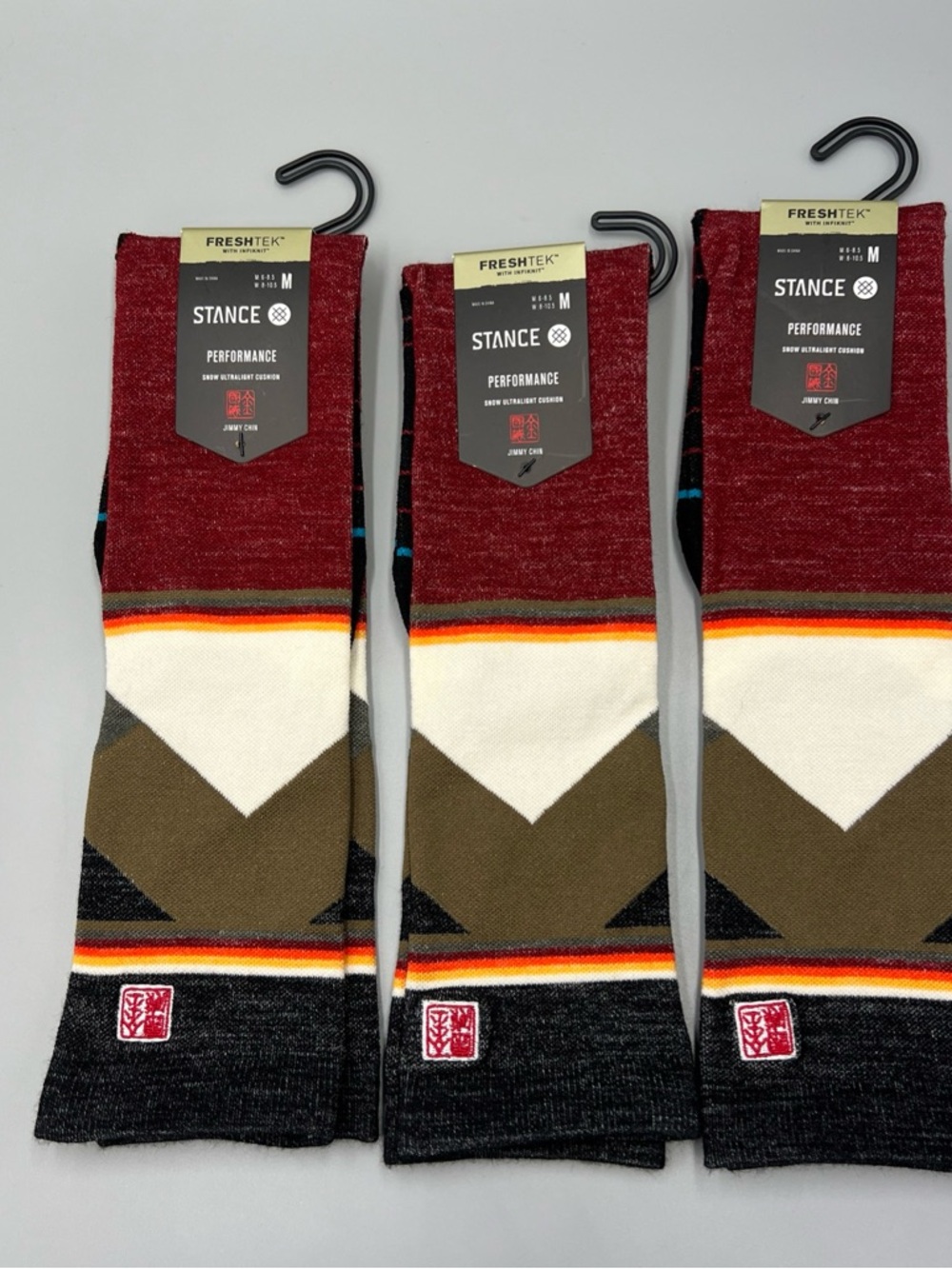 3 Pairs! Stance Jimmy Chin UL Merino Wool Blend Snow Over-The-Calf Socks. Mens M